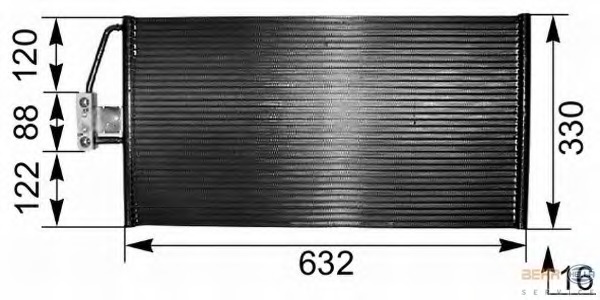 Condensator, climatizare 8FC 351 038-801 HELLA - Radiator clima