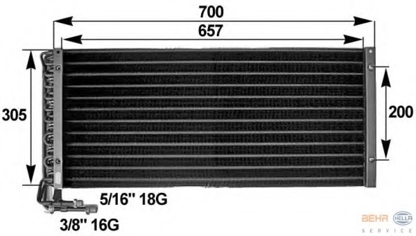 Condensator, climatizare 8FC 351 300-061 HELLA - Radiator clima Condensator, climatizare 8FC 351 300-061 HELLA - Radiator clima