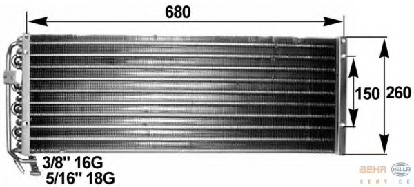 Condensator, climatizare 8FC 351 300-091 HELLA - Radiator clima Condensator, climatizare 8FC 351 300-091 HELLA - Radiator clima