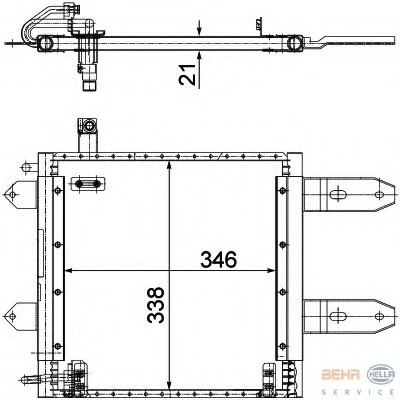 Condensator, climatizare 8FC 351 300-171 HELLA - Radiator clima