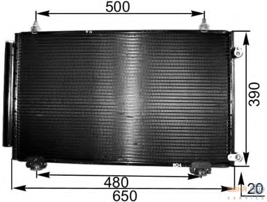 Condensator, climatizare 8FC 351 300-541 HELLA - Radiator clima