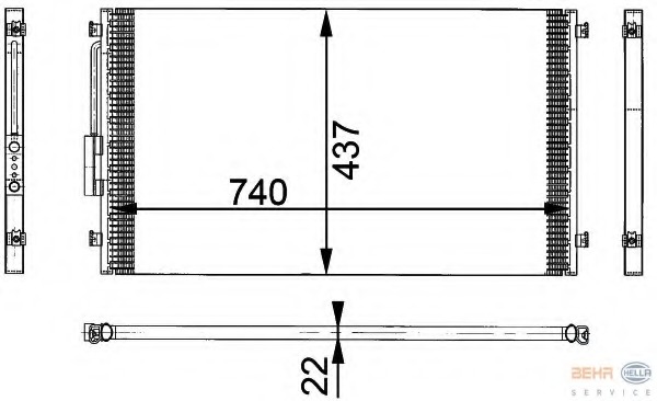 Condensator, climatizare 8FC 351 301-141 HELLA - Radiator clima Condensator, climatizare 8FC 351 301-141 HELLA - Radiator clima