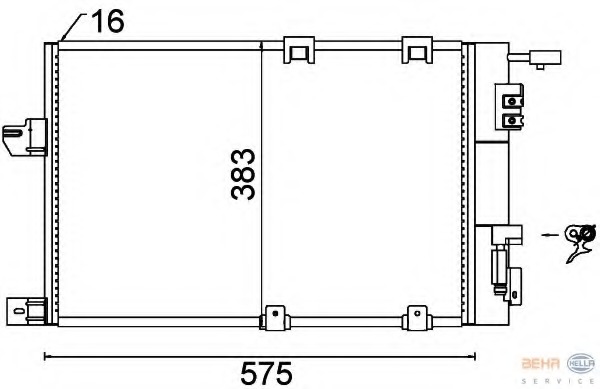 Condensator, climatizare 8FC 351 301-244 HELLA - Radiator clima Condensator, climatizare 8FC 351 301-244 HELLA - Radiator clima