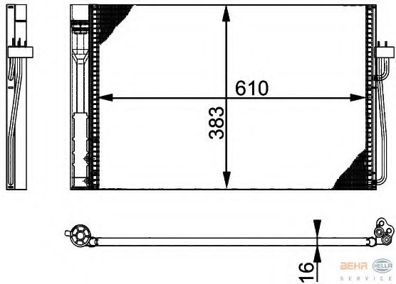 Condensator, climatizare 8FC 351 301-331 HELLA - Radiator clima Condensator, climatizare 8FC 351 301-331 HELLA - Radiator clima