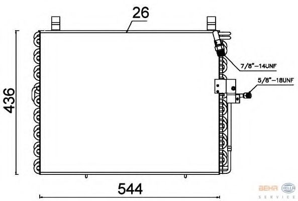 Condensator, climatizare 8FC 351 301-484 HELLA - Radiator clima Condensator, climatizare 8FC 351 301-484 HELLA - Radiator clima