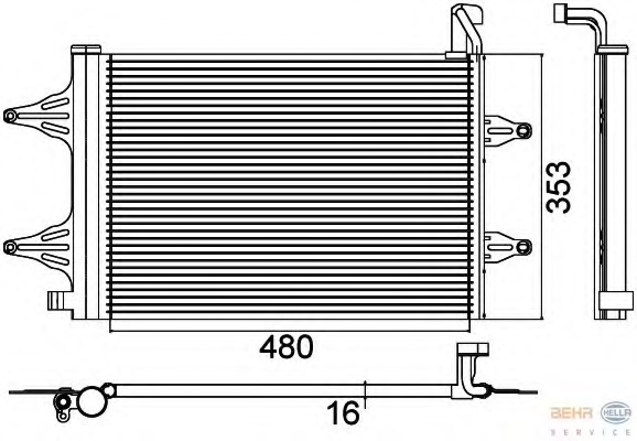 Condensator, climatizare 8FC 351 301-531 HELLA - Radiator clima Condensator, climatizare 8FC 351 301-531 HELLA - Radiator clima