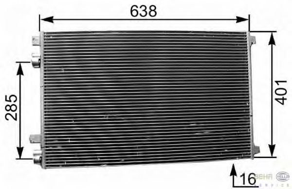 Condensator, climatizare 8FC 351 301-561 HELLA - Radiator clima Condensator, climatizare 8FC 351 301-561 HELLA - Radiator clima