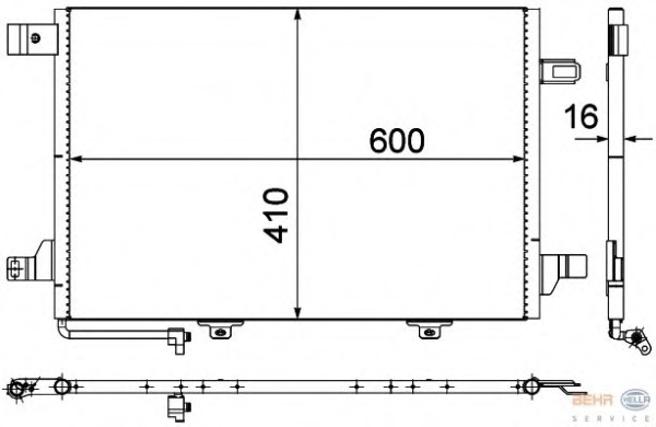 Condensator, climatizare 8FC 351 301-674 HELLA - Radiator clima Condensator, climatizare 8FC 351 301-674 HELLA - Radiator clima