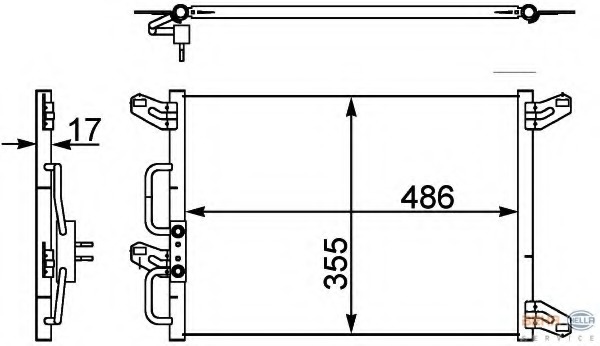 Condensator, climatizare 8FC 351 302-411 HELLA - Radiator clima Condensator, climatizare 8FC 351 302-411 HELLA - Radiator clima