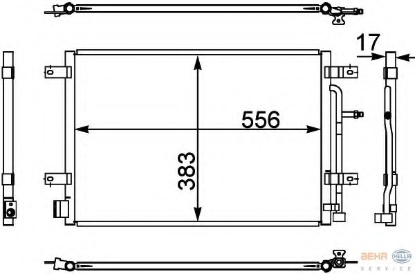 Condensator, climatizare 8FC 351 302-441 HELLA - Radiator clima Condensator, climatizare 8FC 351 302-441 HELLA - Radiator clima