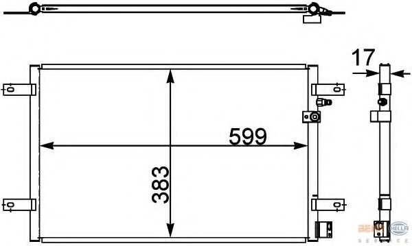 Condensator, climatizare 8FC 351 302-451 HELLA - Radiator clima Condensator, climatizare 8FC 351 302-451 HELLA - Radiator clima
