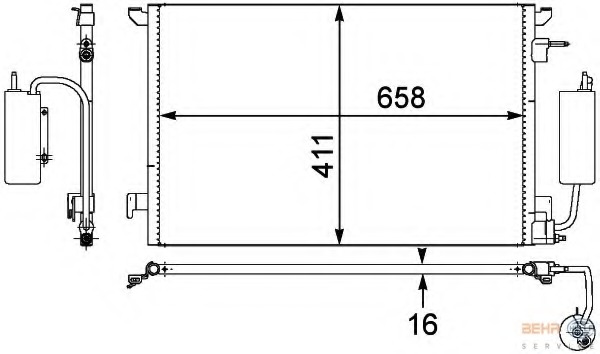 Condensator, climatizare 8FC 351 302-531 HELLA - Radiator clima Condensator, climatizare 8FC 351 302-531 HELLA - Radiator clima