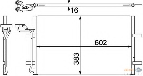 Condensator, climatizare 8FC 351 302-571 HELLA - Radiator clima Condensator, climatizare 8FC 351 302-571 HELLA - Radiator clima