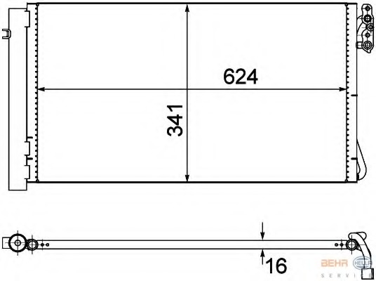 Condensator, climatizare 8FC 351 302-621 HELLA - Radiator clima Condensator, climatizare 8FC 351 302-621 HELLA - Radiator clima