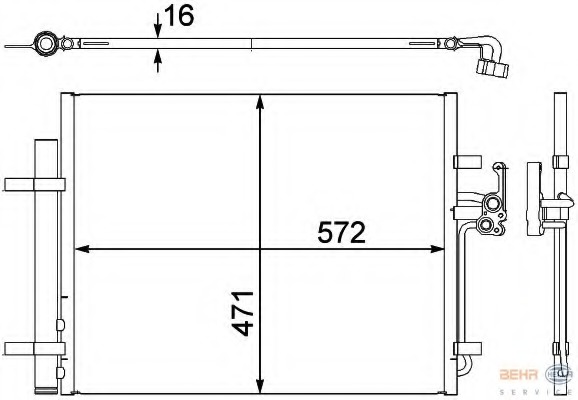 Condensator, climatizare 8FC 351 303-201 HELLA - Radiator clima Condensator, climatizare 8FC 351 303-201 HELLA - Radiator clima