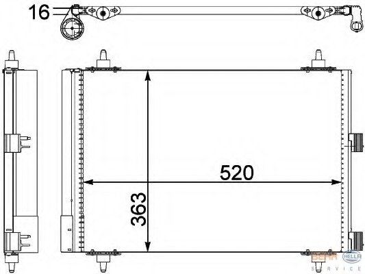 Condensator, climatizare 8FC 351 303-374 HELLA - Radiator clima Condensator, climatizare 8FC 351 303-374 HELLA - Radiator clima