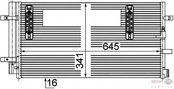 Condensator, climatizare 8FC 351 303-501 HELLA - Radiator clima Condensator, climatizare 8FC 351 303-501 HELLA - Radiator clima