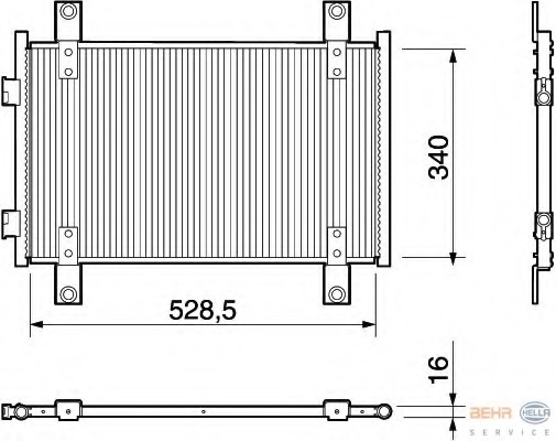 Condensator, climatizare 8FC 351 303-581 HELLA - Radiator clima Condensator, climatizare 8FC 351 303-581 HELLA - Radiator clima