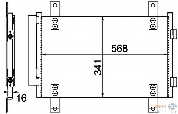 Condensator, climatizare 8FC 351 303-611 HELLA - Radiator clima Condensator, climatizare 8FC 351 303-611 HELLA - Radiator clima