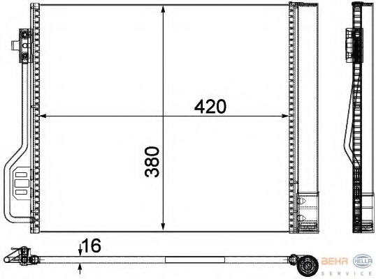 Condensator, climatizare 8FC 351 304-291 HELLA - Radiator clima Condensator, climatizare 8FC 351 304-291 HELLA - Radiator clima