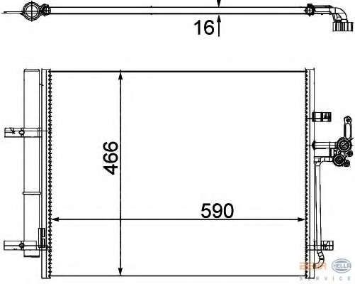 Condensator, climatizare 8FC 351 304-491 HELLA - Radiator clima