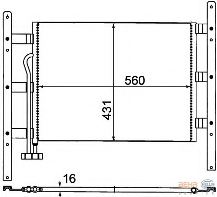 Condensator, climatizare 8FC 351 306-061 HELLA - Radiator clima Condensator, climatizare 8FC 351 306-061 HELLA - Radiator clima