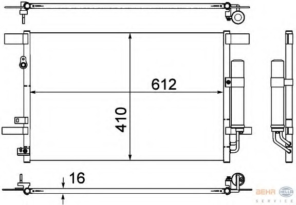 Condensator, climatizare 8FC 351 307-751 HELLA - Radiator clima Condensator, climatizare 8FC 351 307-751 HELLA - Radiator clima