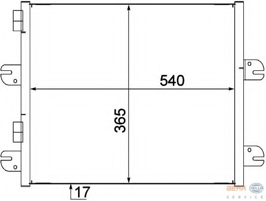 Condensator, climatizare 8FC 351 309-071 HELLA - Radiator clima