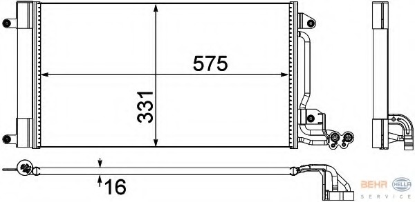 Condensator, climatizare 8FC 351 309-131 HELLA - Radiator clima Condensator, climatizare 8FC 351 309-131 HELLA - Radiator clima
