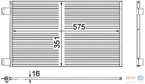 Condensator, climatizare 8FC 351 309-161 HELLA - Radiator clima Condensator, climatizare 8FC 351 309-161 HELLA - Radiator clima
