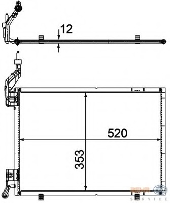 Condensator, climatizare 8FC 351 309-271 HELLA - Radiator clima