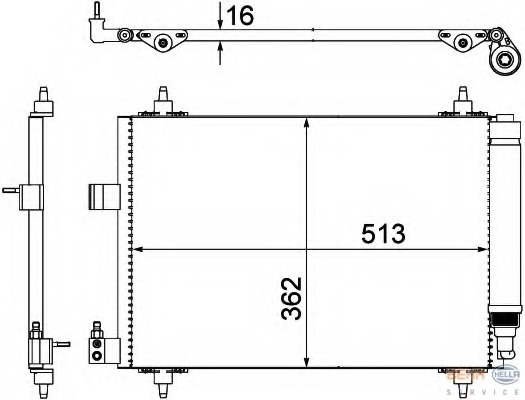 Condensator, climatizare 8FC 351 309-331 HELLA - Radiator clima Condensator, climatizare 8FC 351 309-331 HELLA - Radiator clima