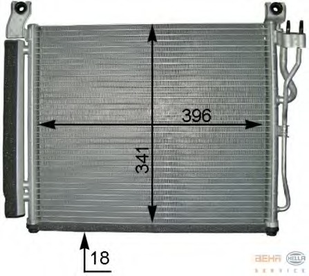 Condensator, climatizare 8FC 351 309-391 HELLA - Radiator clima