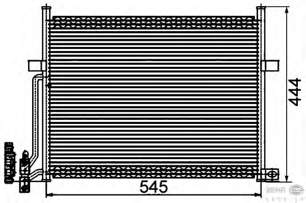 Condensator, climatizare 8FC 351 309-461 HELLA - Radiator clima