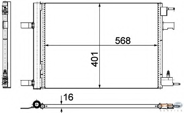 Condensator, climatizare 8FC 351 310-611 HELLA - Radiator clima Condensator, climatizare 8FC 351 310-611 HELLA - Radiator clima