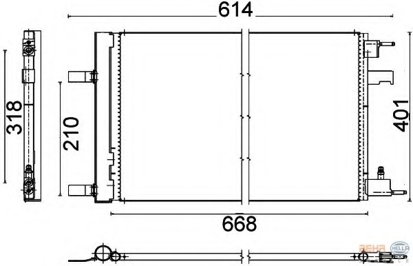 Condensator, climatizare 8FC 351 310-621 HELLA - Radiator clima Condensator, climatizare 8FC 351 310-621 HELLA - Radiator clima