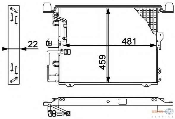 Condensator, climatizare 8FC 351 317-331 HELLA - Radiator clima Condensator, climatizare 8FC 351 317-331 HELLA - Radiator clima