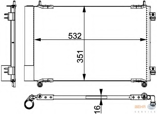 Condensator, climatizare 8FC 351 317-521 HELLA - Radiator clima Condensator, climatizare 8FC 351 317-521 HELLA - Radiator clima