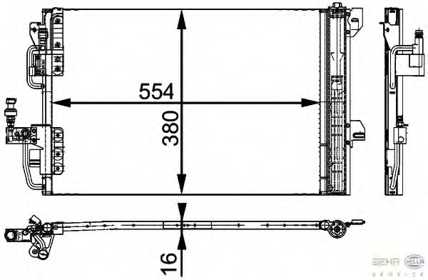 Condensator, climatizare 8FC 351 317-534 HELLA - Radiator clima Condensator, climatizare 8FC 351 317-534 HELLA - Radiator clima