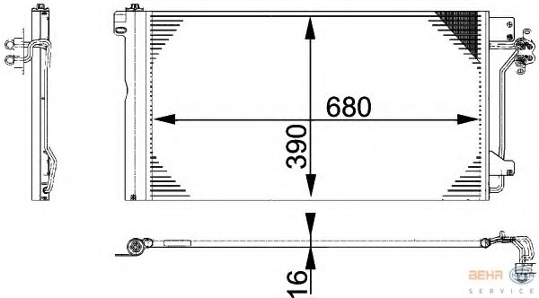 Condensator, climatizare 8FC 351 317-654 HELLA - Radiator clima Condensator, climatizare 8FC 351 317-654 HELLA - Radiator clima