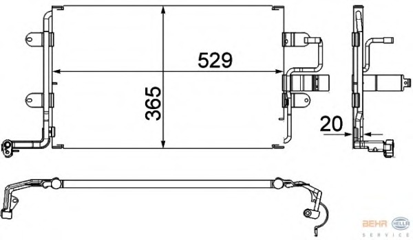 Condensator, climatizare 8FC 351 318-581 HELLA - Radiator clima Condensator, climatizare 8FC 351 318-581 HELLA - Radiator clima