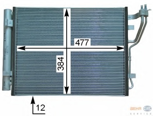 Condensator, climatizare 8FC 351 318-701 HELLA - Radiator clima Condensator, climatizare 8FC 351 318-701 HELLA - Radiator clima