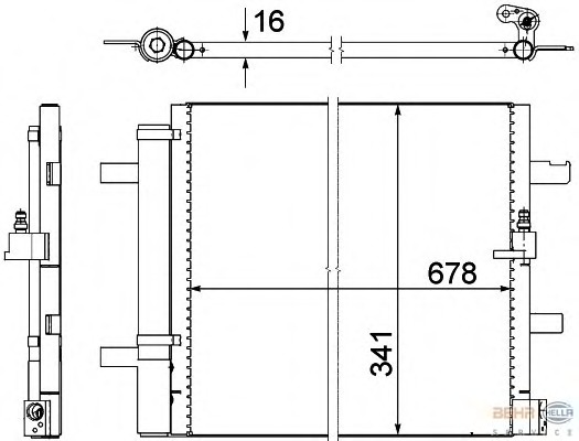 Condensator, climatizare 8FC 351 319-411 HELLA - Radiator clima Condensator, climatizare 8FC 351 319-411 HELLA - Radiator clima