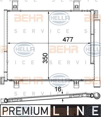Condensator, climatizare 8FC 351 319-601 HELLA - Radiator clima