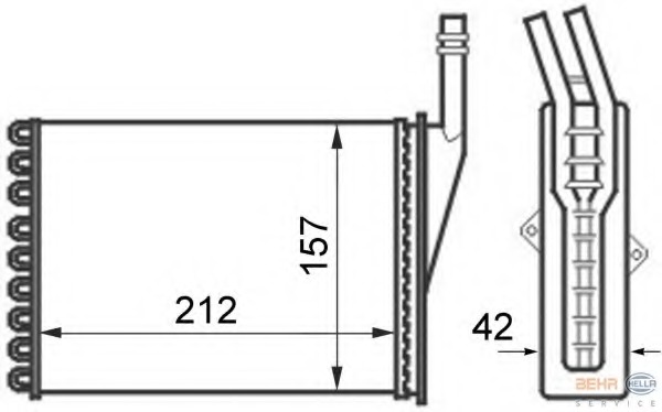 Schimbator caldura, incalzire habitaclu 8FH 351 024-351 HELLA - Schimbator caldura Schimbator caldura, incalzire habitaclu 8FH 351 024-351 HELLA - Schimbator caldura