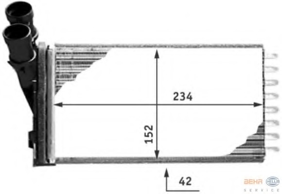 Schimbator caldura, incalzire habitaclu 8FH 351 311-281 HELLA - Radiator incalzire interior Schimbator caldura, incalzire habitaclu 8FH 351 311-281 HELLA - Radiator incalzire interior