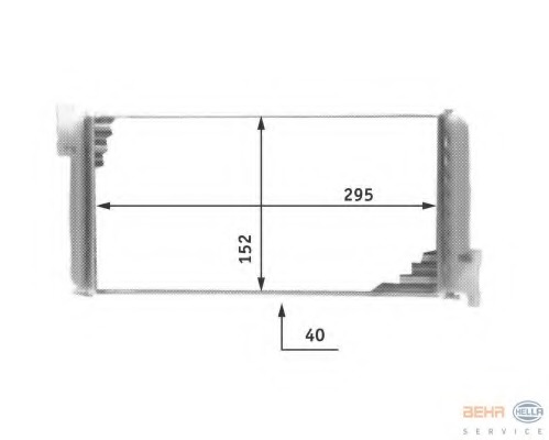 Schimbator caldura, incalzire habitaclu 8FH 351 311-591 HELLA - Radiator incalzire interior