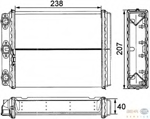 Schimbator caldura, incalzire habitaclu 8FH 351 311-611 HELLA - Schimbator caldura Schimbator caldura, incalzire habitaclu 8FH 351 311-611 HELLA - Schimbator caldura