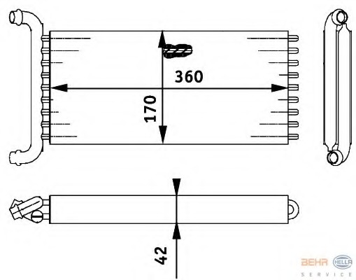 Schimbator caldura, incalzire habitaclu 8FH 351 312-141 HELLA - Schimbator caldura Schimbator caldura, incalzire habitaclu 8FH 351 312-141 HELLA - Schimbator caldura