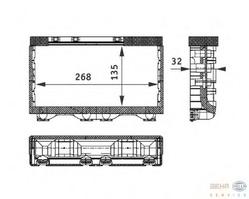 Schimbator caldura, incalzire habitaclu 8FH 351 312-751 HELLA - Radiator incalzire interior Schimbator caldura, incalzire habitaclu 8FH 351 312-751 HELLA - Radiator incalzire interior
